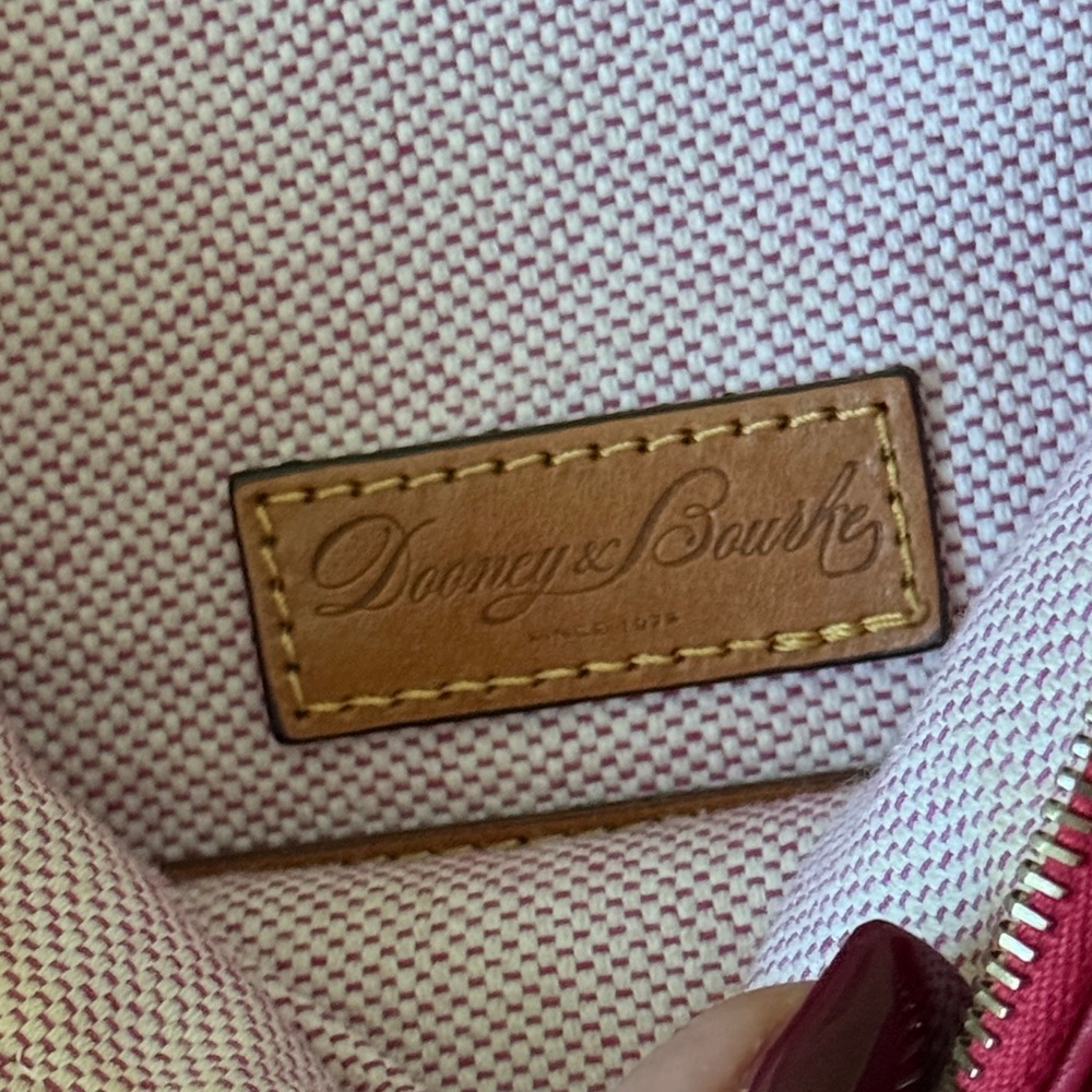 Dooney & Bourke Pink Leather Shoulder Bag - Picture 2 of 12